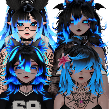 Athena, Noira, Ziggy, Shiora by GothMommyRinny