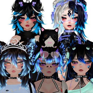 Meow, Pixel, Stupid, Foxy, 101 by Stupidbaby(Daisy)