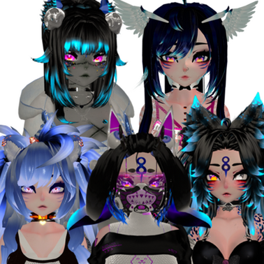 Trashy, Fuku, Hammy, Cyber Blankie, Hyo by DippinDotty